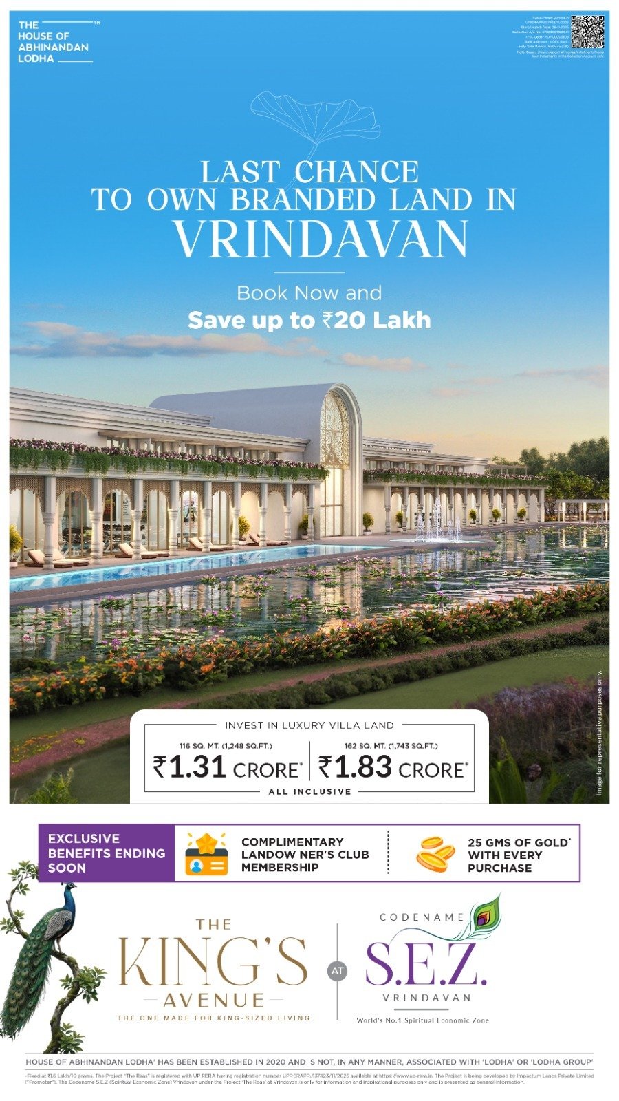 Codename S.E.Z. Vrindavan on-ground progress